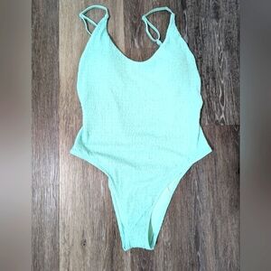 NWT•Aerie Removable Pads, Adjustable Straps 1PC Swimsuit•M•Pale Turquoise 🩱